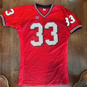 Vintage 80s Russell Football Jersey with Number 33